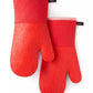Spade Flower Soft Silicone Oven Mitt Set, 7" x 13"