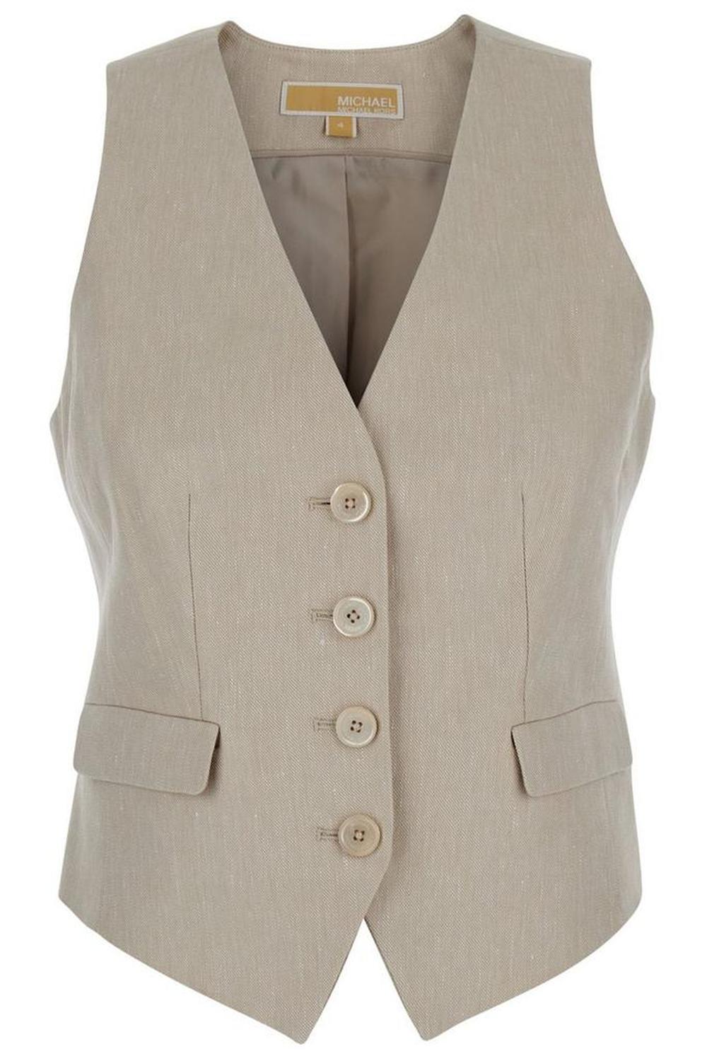 Michael Michael Kors V-Neck Twill Vest