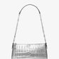 Empire Medium Metallic Crocodile Embossed Leather Chain-Link Pochette