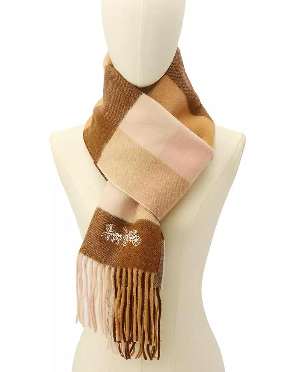 Women's Multicolored Check Muffler Scarf