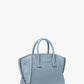 Avril Small Leather and Suede Satchel