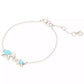 Silver-Tone Mama Elephant Stone Charm Bracelet