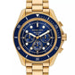 Men's Maritime Chronograph Gold-Tone Stainless Steel Watch, 45mm