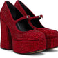 Red 'The Kiki Platform Mary Jane' Heels