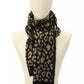 Women's Leopard Metallic Shimmer Scarf