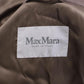Long Jacket with Faux Fur Collar in Brown Alpaca Fibre