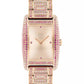 Women's Reese Carnation Gold Stainless Steel and Crystals Bracelet Watch 24.5mm