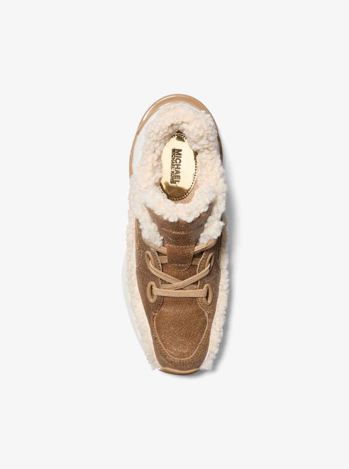 Toni Distressed Leather and Sherpa Trainer