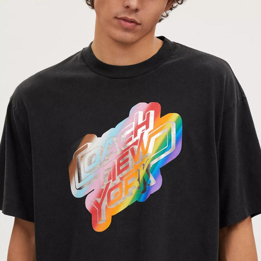 Coach Outlet Rainbow New York T Shirt In Organic Cotton