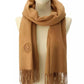 Women's Embroidered Fringe Scarf