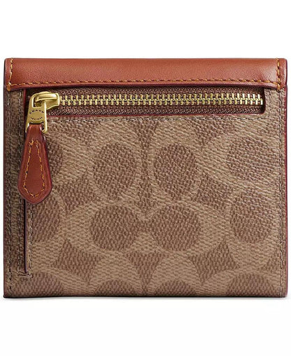 Mila Small Flap Wallet in Signature Canvas