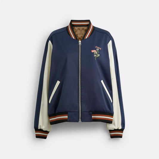 Coach Outlet Reversible Floral Print Signature Souvenir Jacket