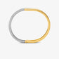 Precious Metal-Plated Pavé Sterling Silver Bangle