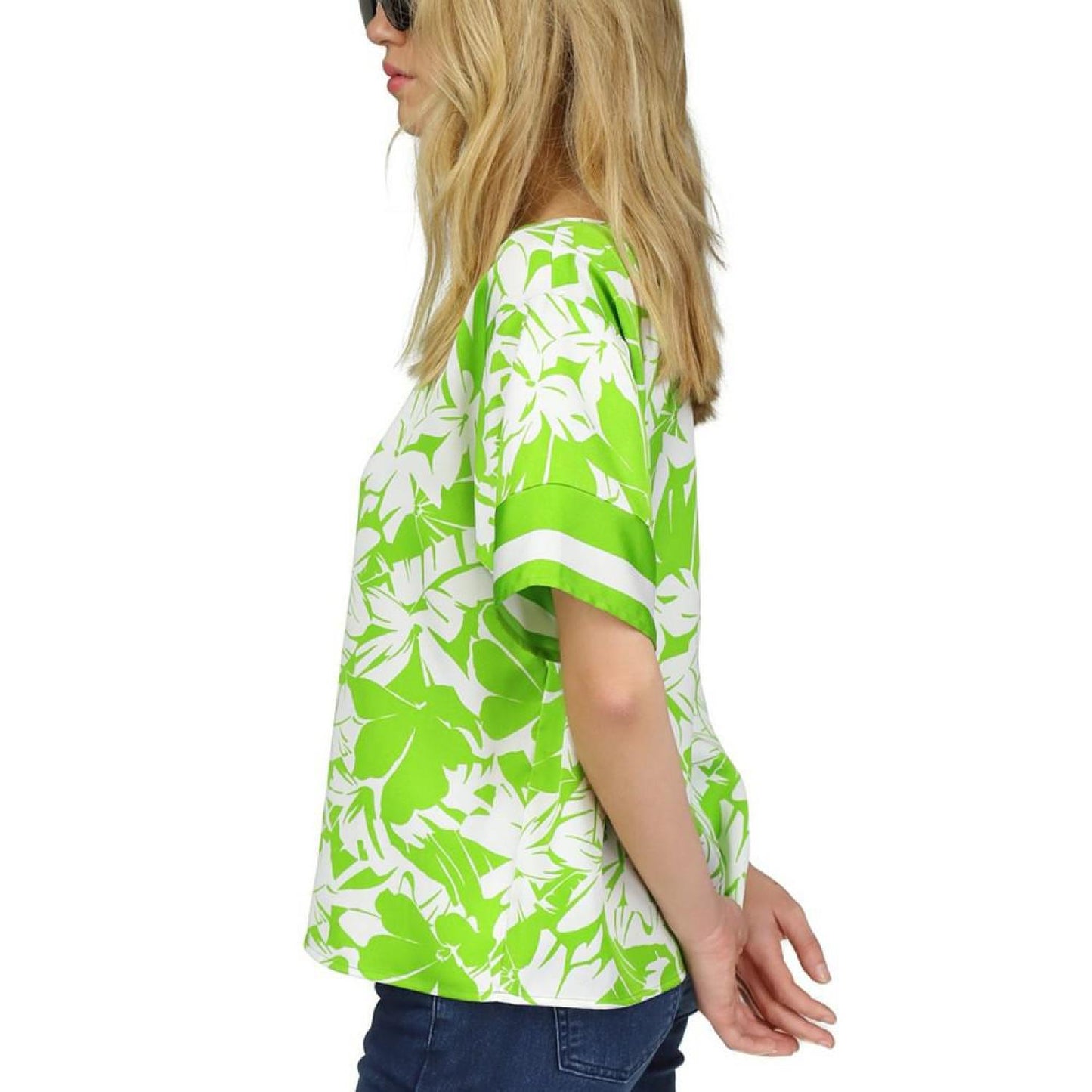 Women's Palm Border-Print T-Shirt