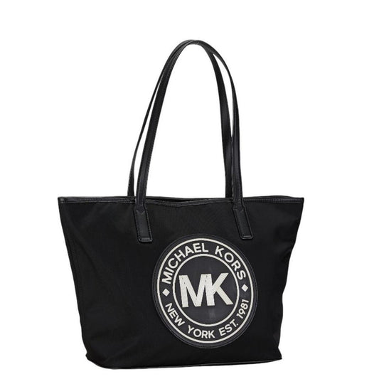 Nylon Leather Handbag Tote Bag (Pre-Owned)