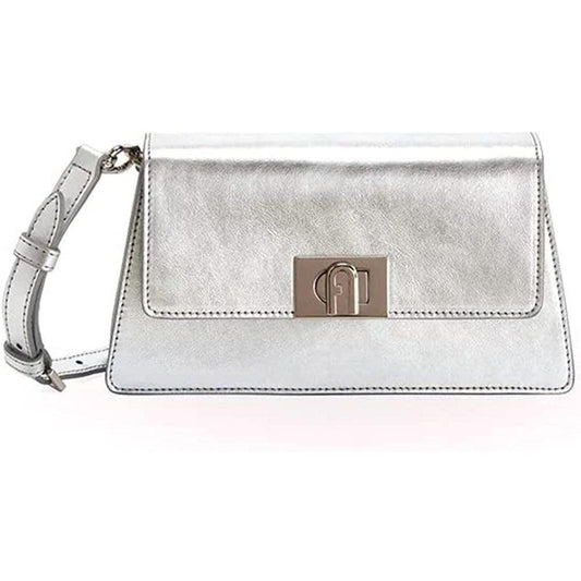 Furla Women's Zoe Silver Leather Shoulder Handbag