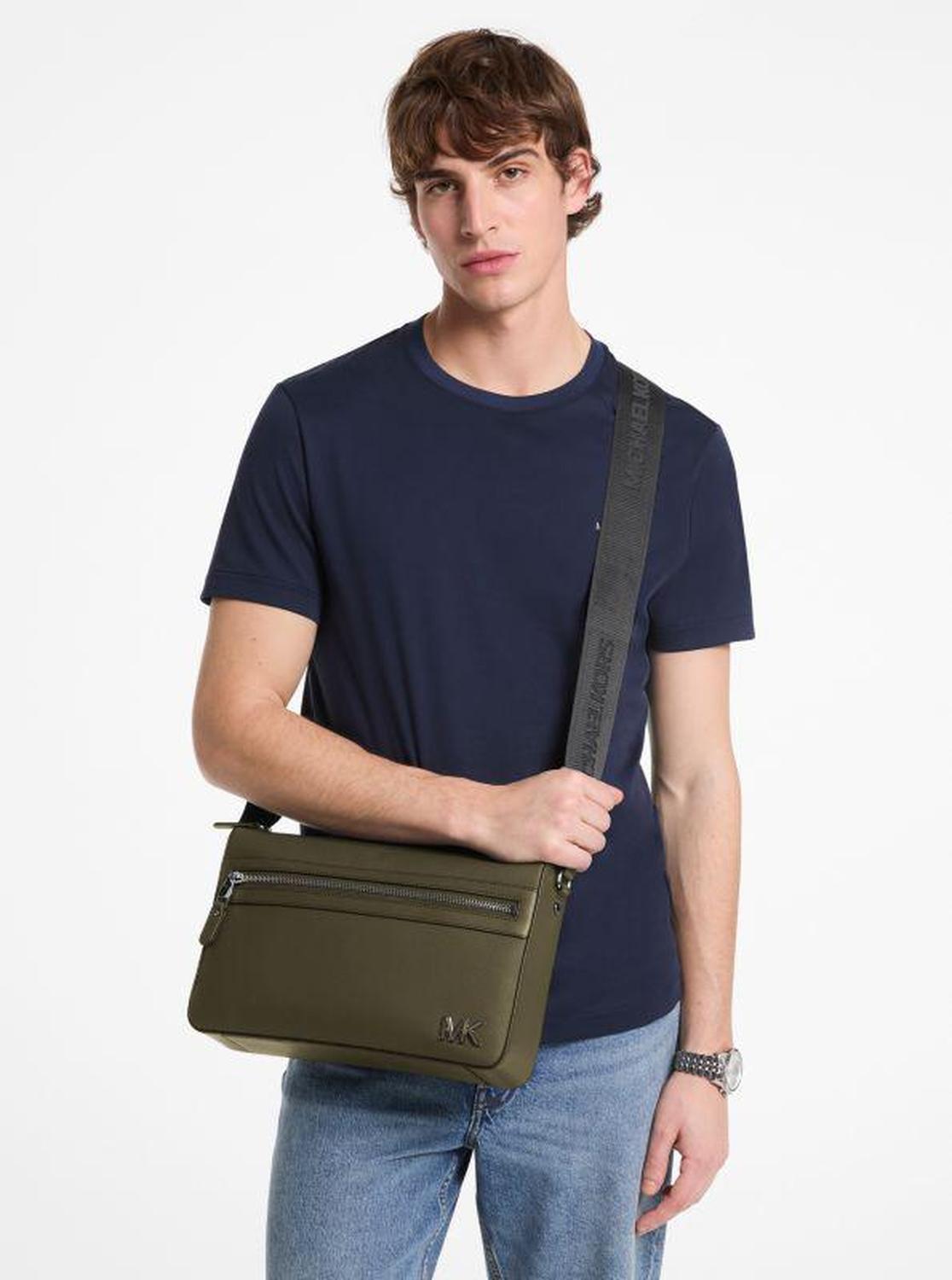 Edison Medium Saffiano Leather Messenger Bag