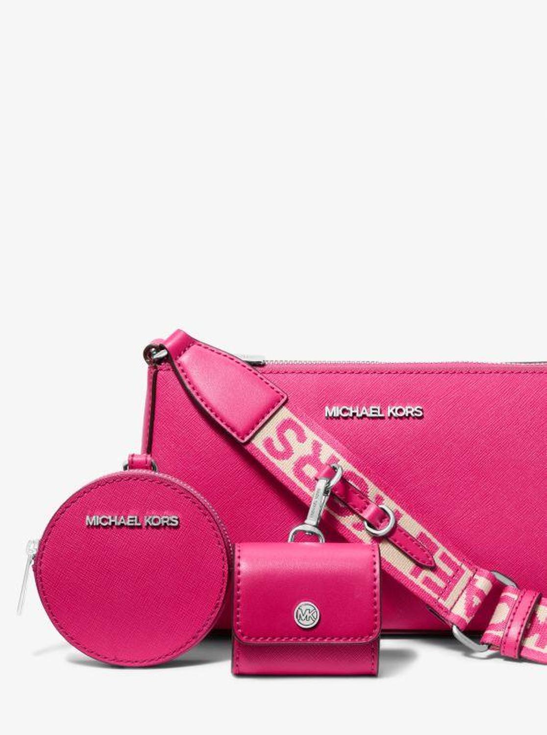 Jet Set Small Saffiano Leather Crossbody Bag with Case for Apple Airpods Pro®