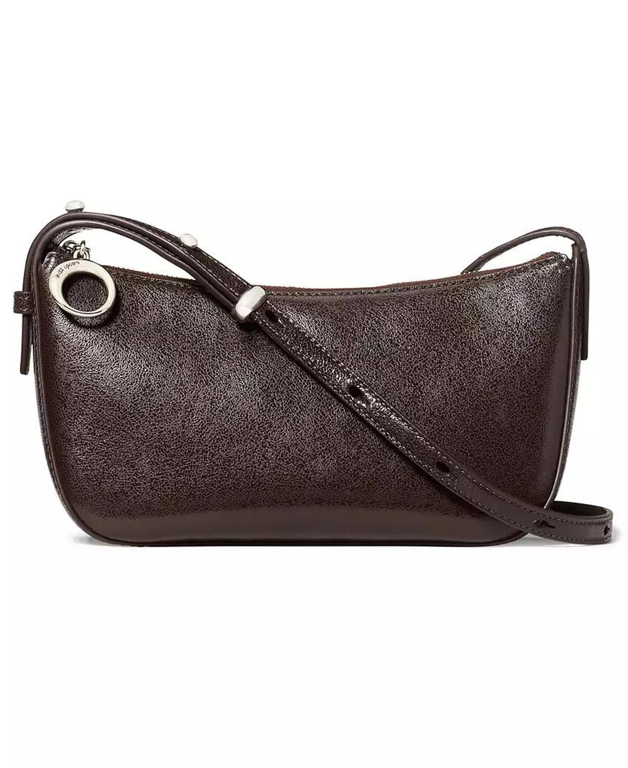 Halo Small Glazed Leather Crossbody Bag