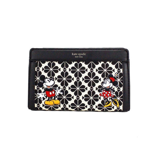 Disney 100 Medium Spade Flower Jacquard Canvas Crossbody Women's Bag