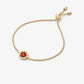Precious Metal-Plated Cubic Zirconia Halo Slider Bracelet