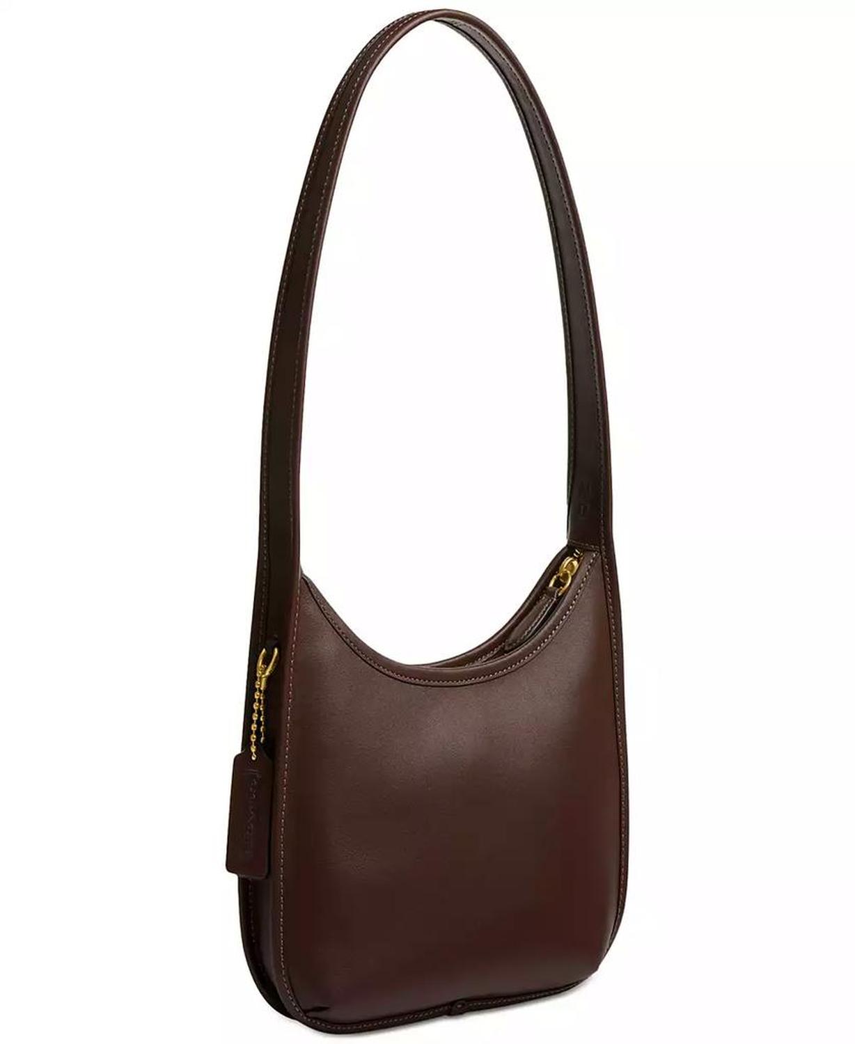 Small Glovetanned Leather Curve Zip Bag