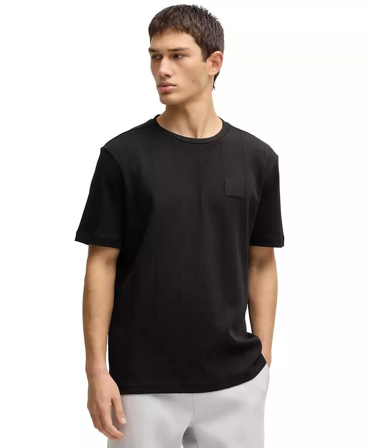 Men's Drop-Stitch Detail Relaxed-Fit T-Shirt