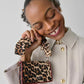 Natasha Leopard Scrunch Strap Mini Bag