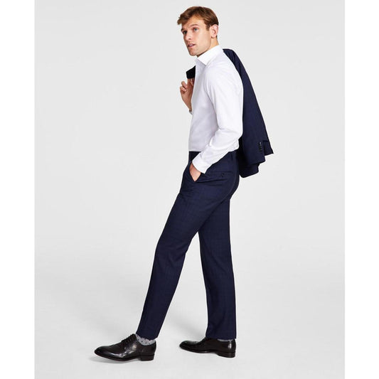 Men's Classic-Fit Stretch Wool-Blend Suit Pants