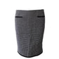 Max Mara Tweed Pencil Skirt in Black Wool