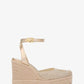 Larissa Metallic Canvas Espadrille Wedge