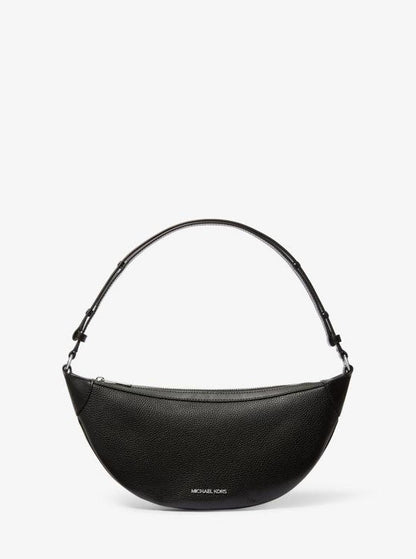 Hollis Medium 2-in-1 Pebbled Leather and Logo Jacquard Shoulder Bag