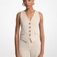 Linen and Cotton Twill Vest