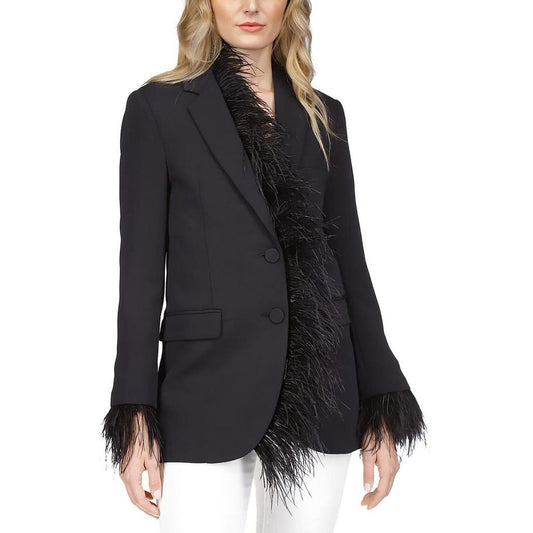 Womens Notch Collar Suit Separate One-Button Blazer