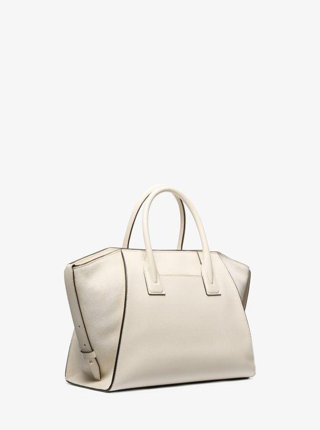 Avril Large Leather and Suede Satchel