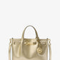 Carson Medium Metallic Pebbled Leather Satchel