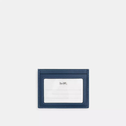Slim Id Card Case In Signature Jacquard