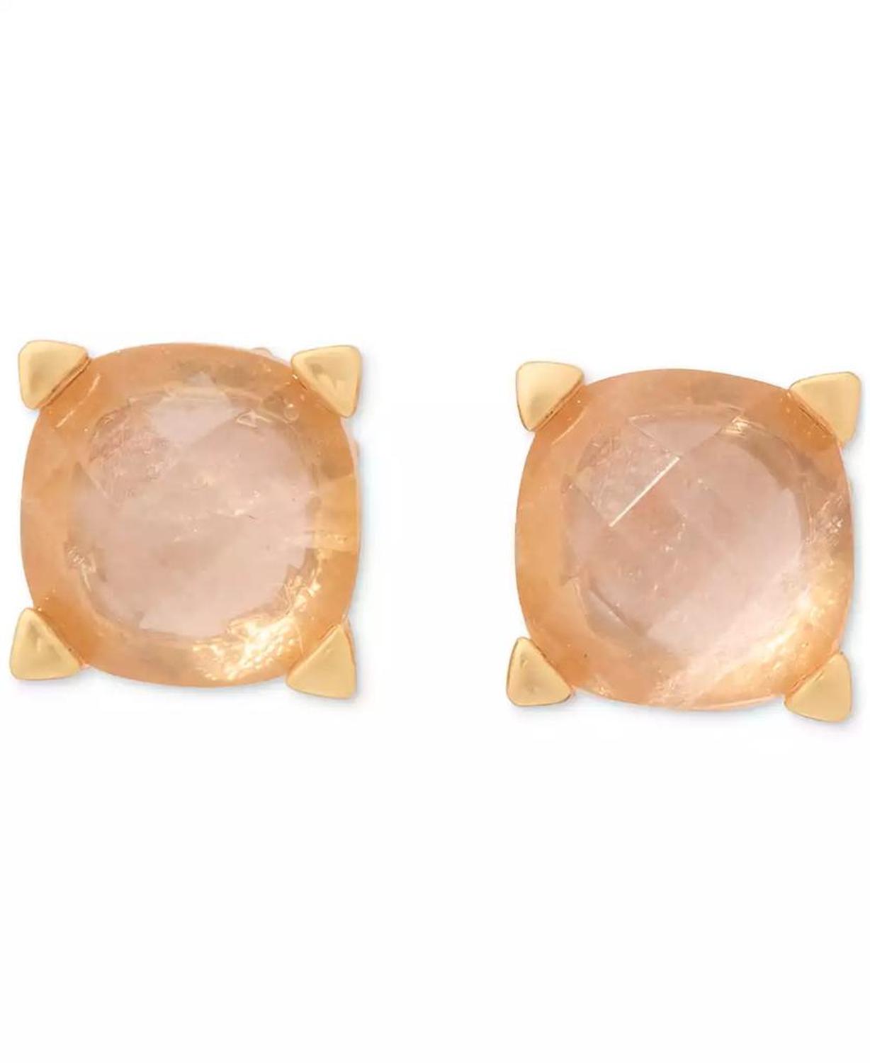 Gold-Tone Color Cubic Zirconia Stud Earrings
