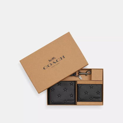 Coach Outlet Boxed 3 In 1 Wallet Gift Set With Star Print