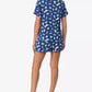 Women's 2-Piece Sleepwear Short-Sleeve Shirt and Pajama Shorts Set