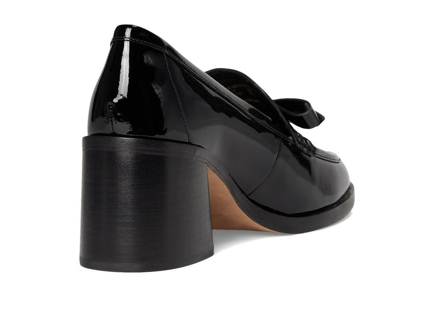 Deco Bow Patent Leather Heeled Loafers