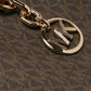Michael Kors Tow Tone Signature Coated Canvas And Faux Leather Large Sofia Tote