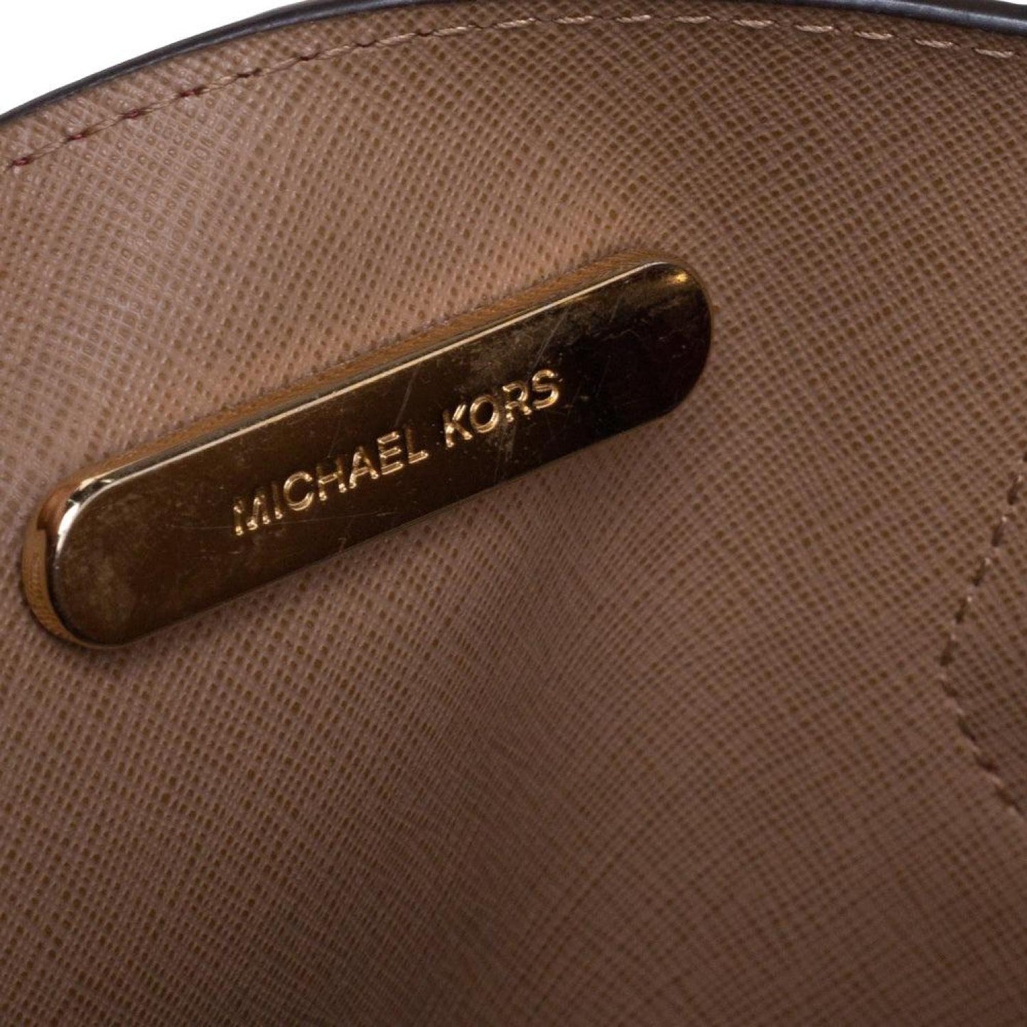 Michael Kors Burgundy Grained Leather Large Mercer Tote