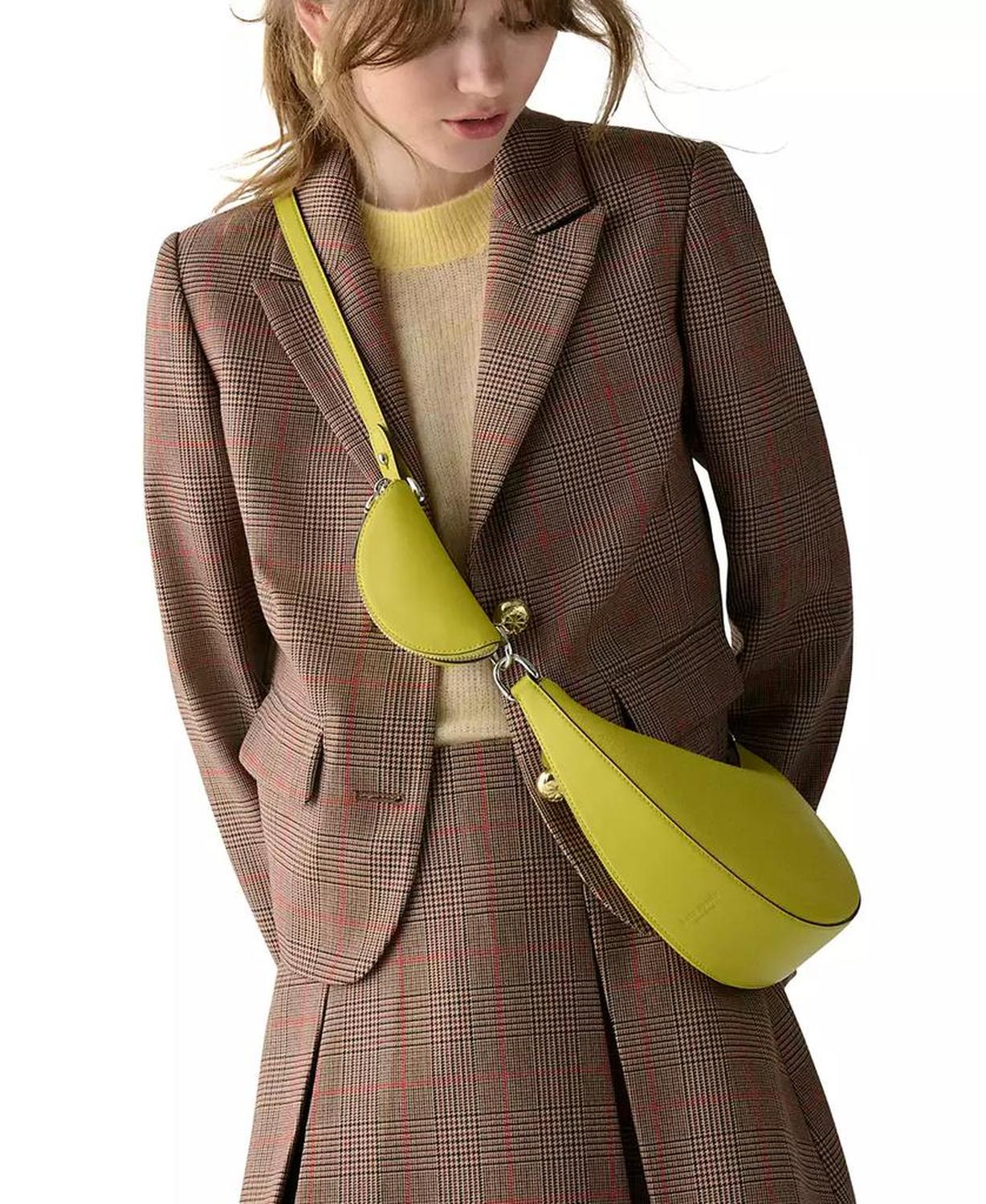 Duo Small Pebbled Leather Crossbody Bag