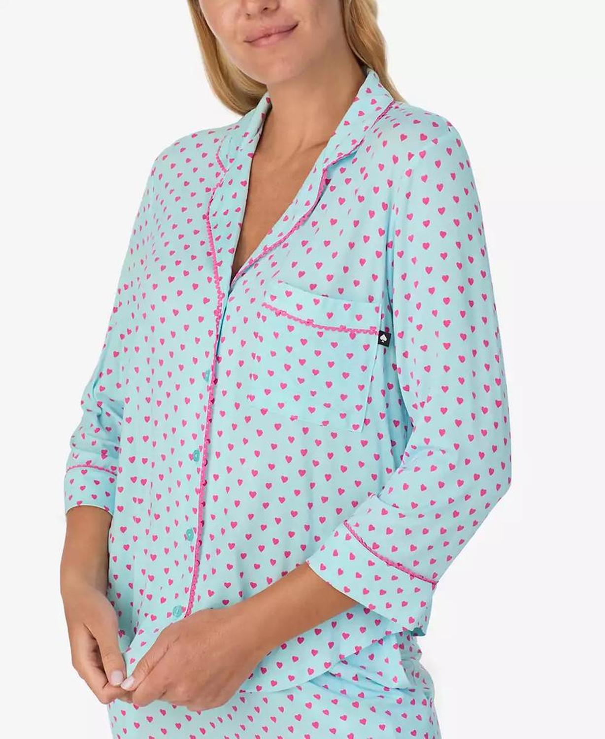 Women's 2-Piece Sleepwear 3/4-Sleeve Top and Pajama Pants Set