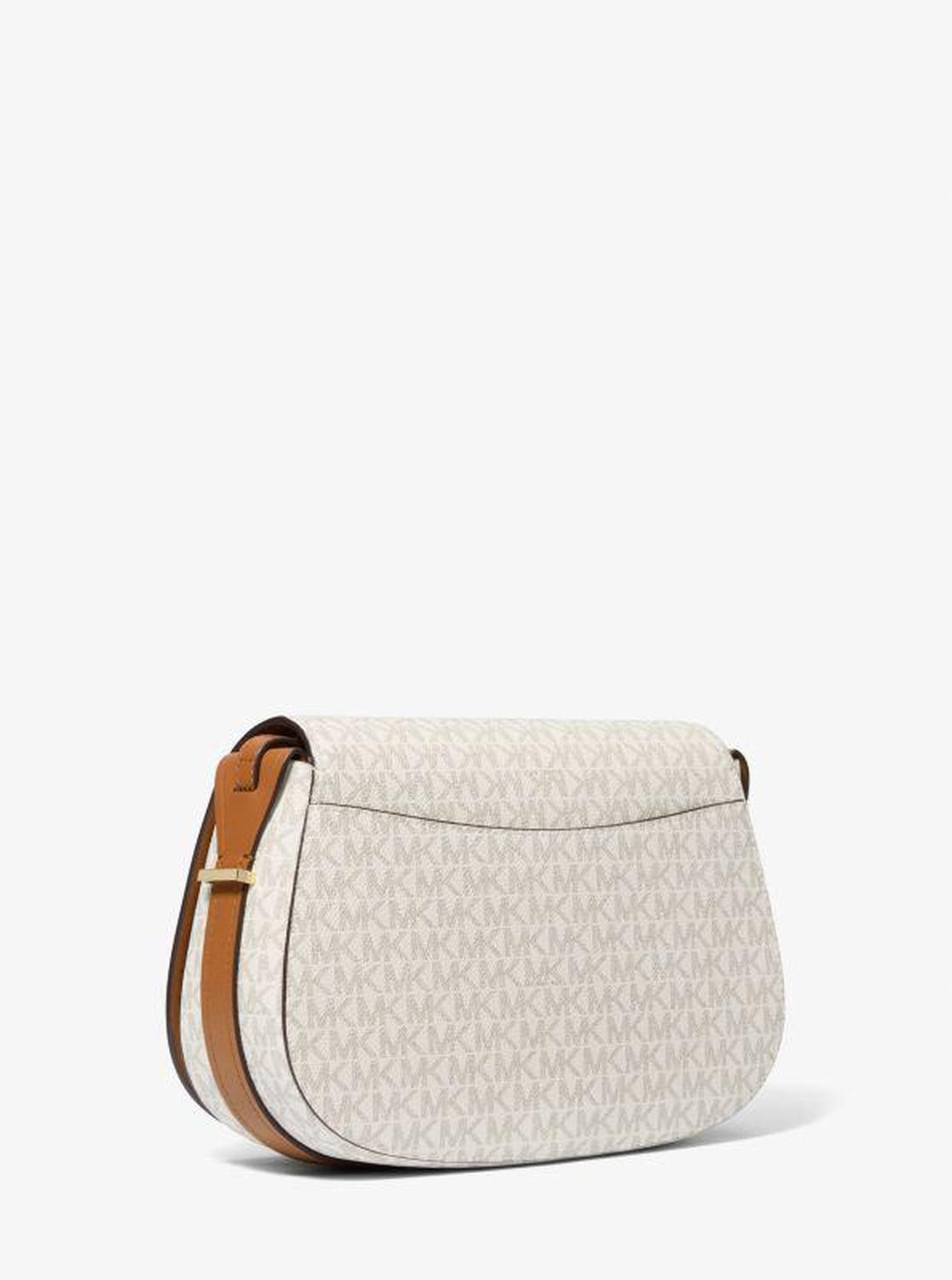 Lydia Medium Signature Logo Messenger Bag