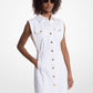 Stretch Denim Sleeveless Shirtdress