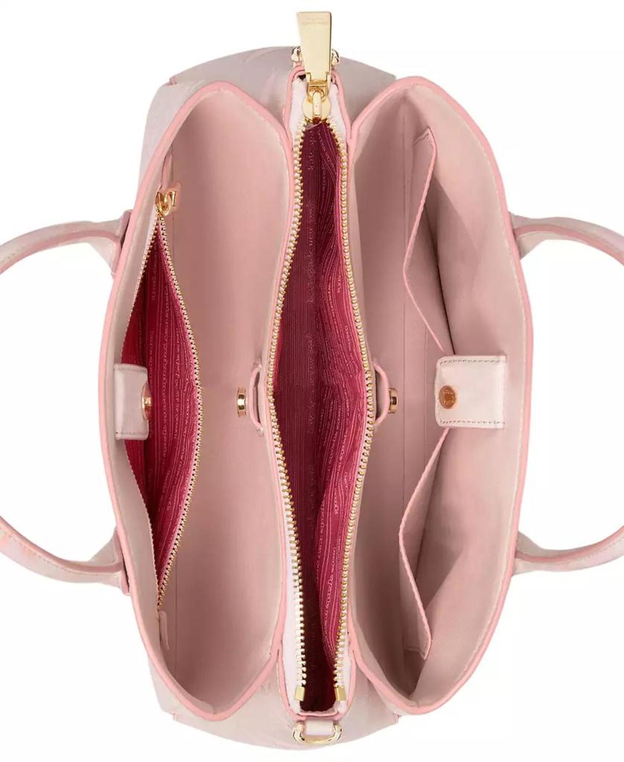 Serena Spring Pansies Leather Satchel