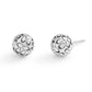 Rhodium Signature Quilted Orb Stud Earrings