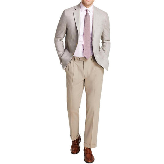 Keates Mens Herringbone Polyester Two-Button Blazer